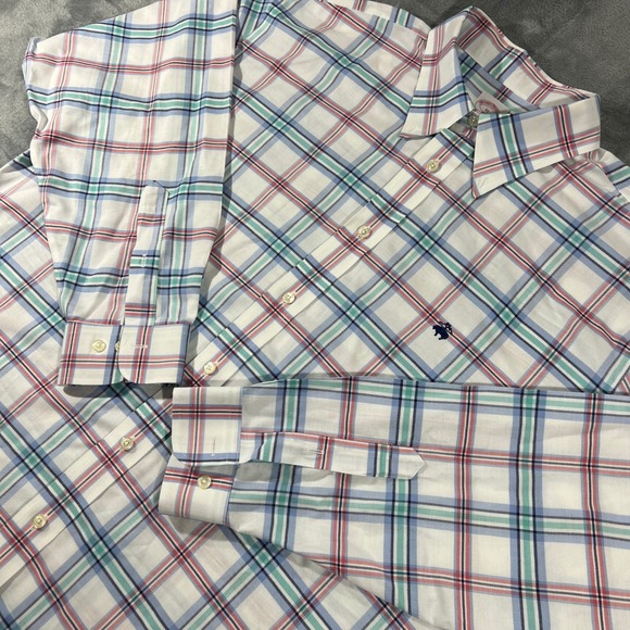 Brooks Brothers Other - Brooks Brothers 346 Mens XL Plaid Button Down Shirt Long Sleeve Multi Color Logo